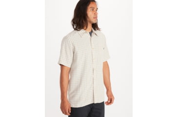Image of Marmot Eldridge Short Sleeve Shirt - Mens, Moonbeam, 2XL, 62220-7384-MOON-XXL