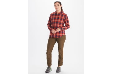 Image of Marmot Fairfax Midweight Flannel - Womens, Red Ochre, Extra Small, M13553-9457-XS