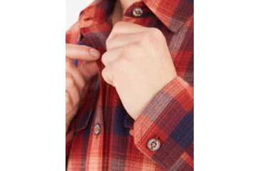 Image of Marmot Fairfax Midweight Flannel - Womens, Red Ochre, Extra Small, M13553-9457-XS