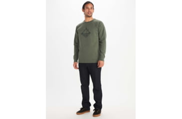 Image of Marmot Forest Crew Neck Sweatshirt - Mens, Crocodile Heather, Medium, M11741-8497-M