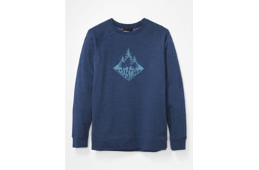 Image of Marmot Forest Crew Neck Sweatshirt - Mens, Navy Heather, Large, M11741-8550-L