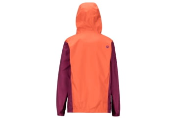 Image of Marmot Girls PreCip Eco Jacket - Kids, Nasturtium/Purple Berry, Medium, 41010-Nasturt/PurpB-M-DEMO