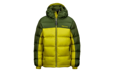 Image of Marmot Guides Down Hoody - Boy's-Citronelle/Greenland-Medium