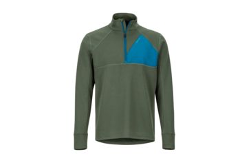 Image of Marmot Hanging Rock 1/2 Zip - Mens, Crocodile/Moroccan Blue, Large, 42280-4966-L