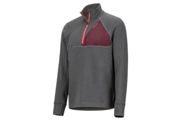 Image of Marmot Hanging Rock 1/2 Zip - Mens, Slate Grey/Burgundy, Medium, 42280-1565-M