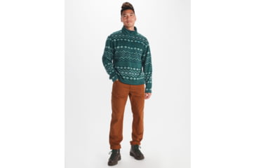 Image of Marmot Heavyweight Drop Line Printed 1/2 Zip Top - Mens, Dark Jungle Nordic, Extra Large, M14975-22534-XL