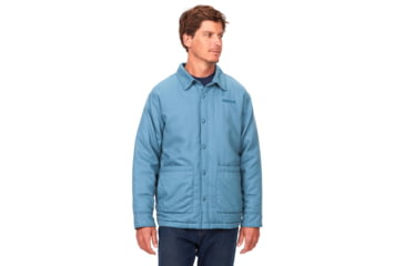 Image of Marmot Lanigan Flannel Chore Coat - Mens, Moon River, Medium, M13200-1904-M