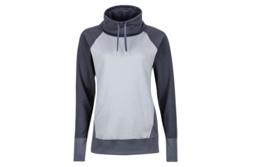 Image of Marmot Marley Long Sleeve T-Shirt - Womens, Grey Storm Heather/Dark Steel, M 48470-1645-M