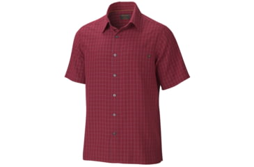 Image of Marmot Eldridge Short Sleeve Shirt - Men's-Brick-XX-Large