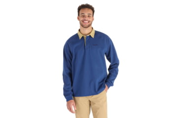 Image of Marmot Mountain Works Rugby Pullover - Mens, Twilight Blue/Light Oak, Large, M15336-23248-L