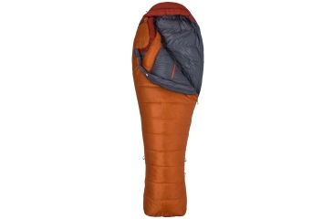 Image of Marmot Never Summer Long Sleeping Bag, Tangelo/Auburn, 6ft6in/Right Zip, 29930-9911-RZ