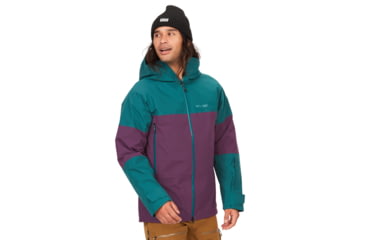 Image of Marmot Orion GORE-TEX Jacket - Mens, Dark Jungle/Purple Fig, Large, M13113-22482-L