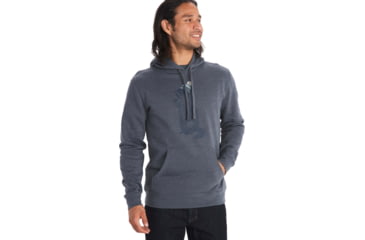 Image of Marmot Pom Pom Hoody - Mens, Grey Heather, Extra Large, M11727-007-XL