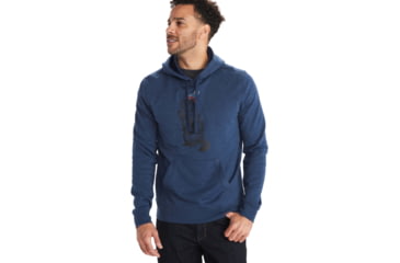 Image of Marmot Pom Pom Hoody - Mens, Navy Heather, Extra Large, M11727-8550-XL