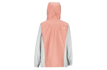 Image of Marmot PreCip Eco Jacket - Girls, Coral Pink/Bright Steel, Extra Small, 41010-7242-XS