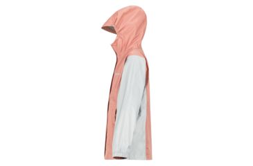 Image of Marmot PreCip Eco Jacket - Girls, Coral Pink/Bright Steel, Extra Small, 41010-7242-XS