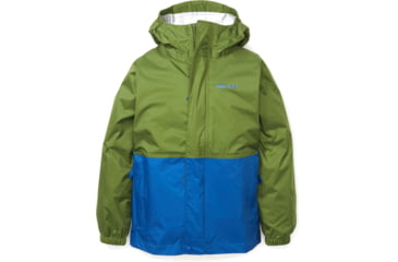 Image of Marmot PreCip Eco Jacket - Kids, Foliage/Dark Azure, Medium, 41000-19630-M