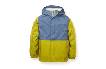 Image of Marmot PreCip Eco Jacket - Kids, Storm/Cilantro, Medium, 41000-22523-M