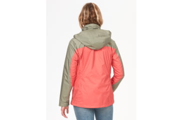 Image of Marmot PreCip Eco Jackets - Womens, Grapefruit/Vetiver, Extra Small, 46700-22495-XS