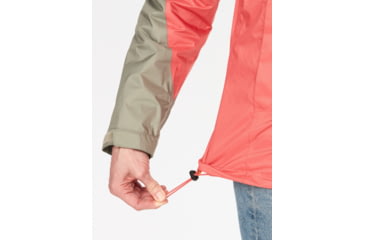 Image of Marmot PreCip Eco Jackets - Womens, Grapefruit/Vetiver, Extra Small, 46700-22495-XS