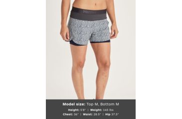 Image of Marmot Pulse Shorts - Womens, Bright Steel Micro Confetti/Dark Steel, Small, 46430-9575-S