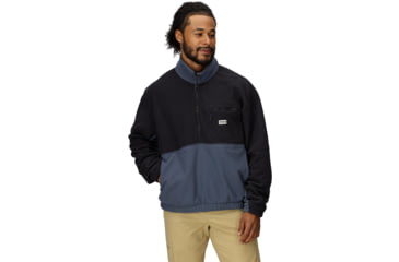 Image of Marmot Retro Rocklin 1/2 Zip - Mens, Black/Thunderhead, XXL, M14609-24392XXL