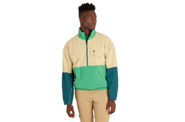 Image of Marmot Retro Rocklin 1/2 Zip - Mens, Light Oak/Clover/Dark Jungle, Medium, M14609-23234-M