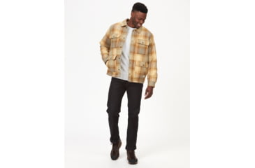 Image of Marmot Ridgefield Sherpa Flannel Shirt Jacket - Mens, Light Oak, Large, M14654-22264-L
