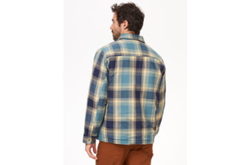 Image of Marmot Ridgefield Sherpa Flannel Shirt Jacket - Mens, Moon River, Medium, M14654-1904-M