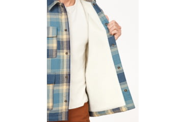 Image of Marmot Ridgefield Sherpa Flannel Shirt Jacket - Mens, Moon River, Medium, M14654-1904-M