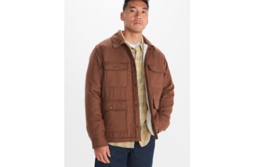 Image of Marmot Ridgefield Sherpa Flannel Shirt Jacket - Mens, Pinecone, Extra Large, M14654-7387-XL