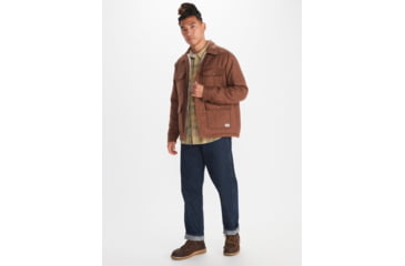 Image of Marmot Ridgefield Sherpa Flannel Shirt Jacket - Mens, Pinecone, Extra Large, M14654-7387-XL