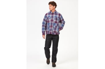 Image of Marmot Ridgefield Sherpa Flannel Shirt Jacket - Mens, Purple Fig, Large, M14654-22260-L
