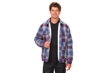 Image of Marmot Ridgefield Sherpa Flannel Shirt Jacket - Mens, Purple Fig, Large, M14654-22260-L
