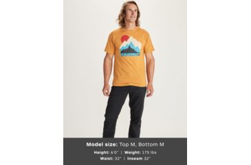 Image of Marmot Tower Tee Short Sleeve T-Shirt - Mens, Aztec Gold Heather, Medium, 41850-8995-M