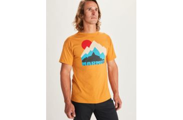 Image of Marmot Tower Tee Short Sleeve T-Shirt - Mens, Aztec Gold Heather, Medium, 41850-8995-M
