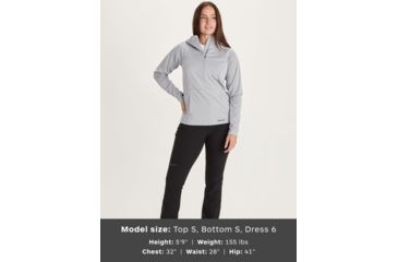 Image of Marmot Zenyatta 1/2 Zip Hoodie - Womens, Sleet, Small, 84620-504-S