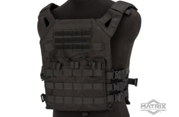 Image of Matrix Level-1 Plate Carrier with Integrated Magazine Pouches, Black, VE-49-BK