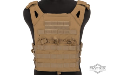 Image of Matrix Level-1 Plate Carrier with Integrated Magazine Pouches, Tan, VE-49-T