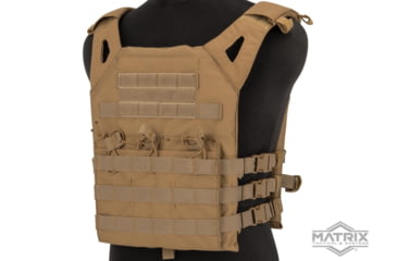 Image of Matrix Level-1 Plate Carrier with Integrated Magazine Pouches, Tan, VE-49-T