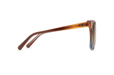 Image of Maui Jim Alekona Polarized Cat Eye Sunglasses - Women's, Caramel with Blue Frame, HCL Bronze Lens, Caramel with Blue HS793-18B