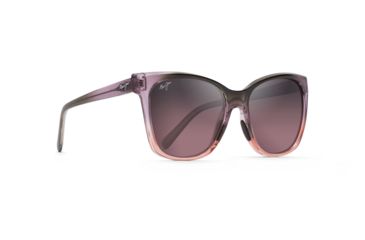 Image of Maui Jim Alekona Polarized Cat Eye Sunglasses - Women's, Mossy / Blush / Peach Frame, Maui Rose Lens, Mossy / Blush / Peach RS793-09C