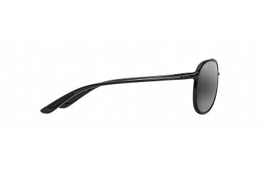 Image of Maui Jim Alelele Bridge Aviators  Sunglasses,Gloss Black,Neutral Grey Lens 438-02
