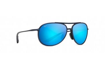 Image of Maui Jim Alelele Bridge Aviators  Sunglasses,Matte Blue,Blue Hawaii Lens B438-03M