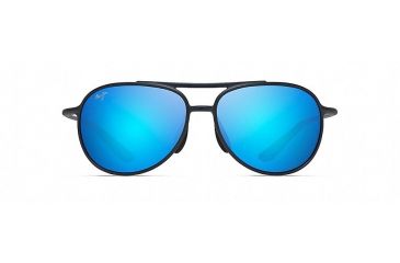 Image of Maui Jim Alelele Bridge Aviators  Sunglasses,Matte Blue,Blue Hawaii Lens B438-03M