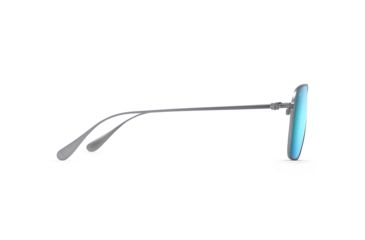 Image of Maui Jim Beaches Polarized Aviator Sunglasses, Dove Grey Frame, Blue Hawaii Lens, Dove Grey B541-27A