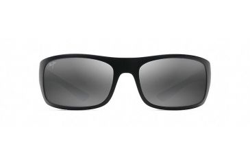 Image of Maui Jim Big Wave Wrap  Sunglasses,Matte Black,Neutral Grey Lens 440-2M