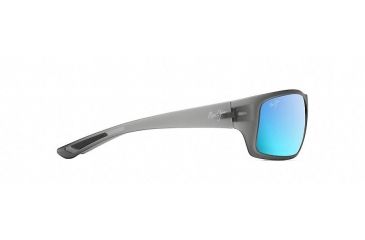 Image of Maui Jim Big Wave Wrap  Sunglasses,Translucent Matte Grey,Blue Hawaii Lens B440-11M