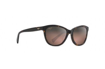 Image of Maui Jim Canna Polarized Cat Eye  Sunglasses,Dark Tortoise,Maui Rose Lens RS769-10