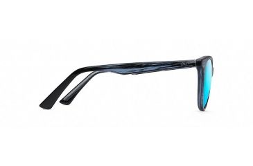 Image of Maui Jim Cathedrals Polarized Classic  Sunglasses,Blue Black Stripe,Blue Hawaii Lens B782-03S